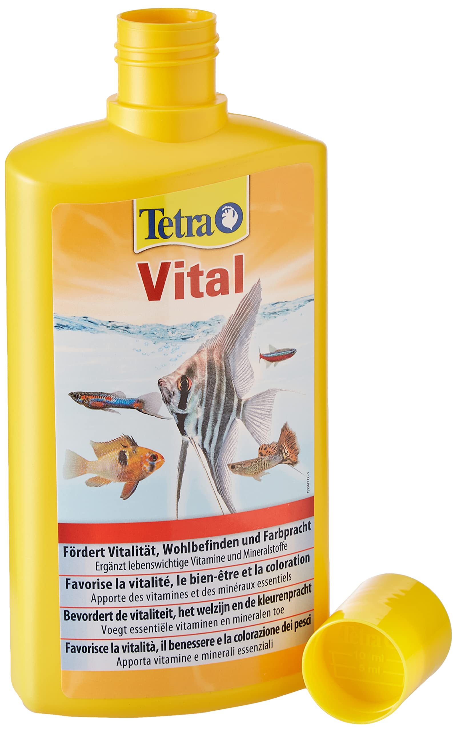 Tetra 736.337 TetraVital, per promuovere la vitalità del sentimento bene e il tripudio di colori di pesci ornamentali, 500 ml