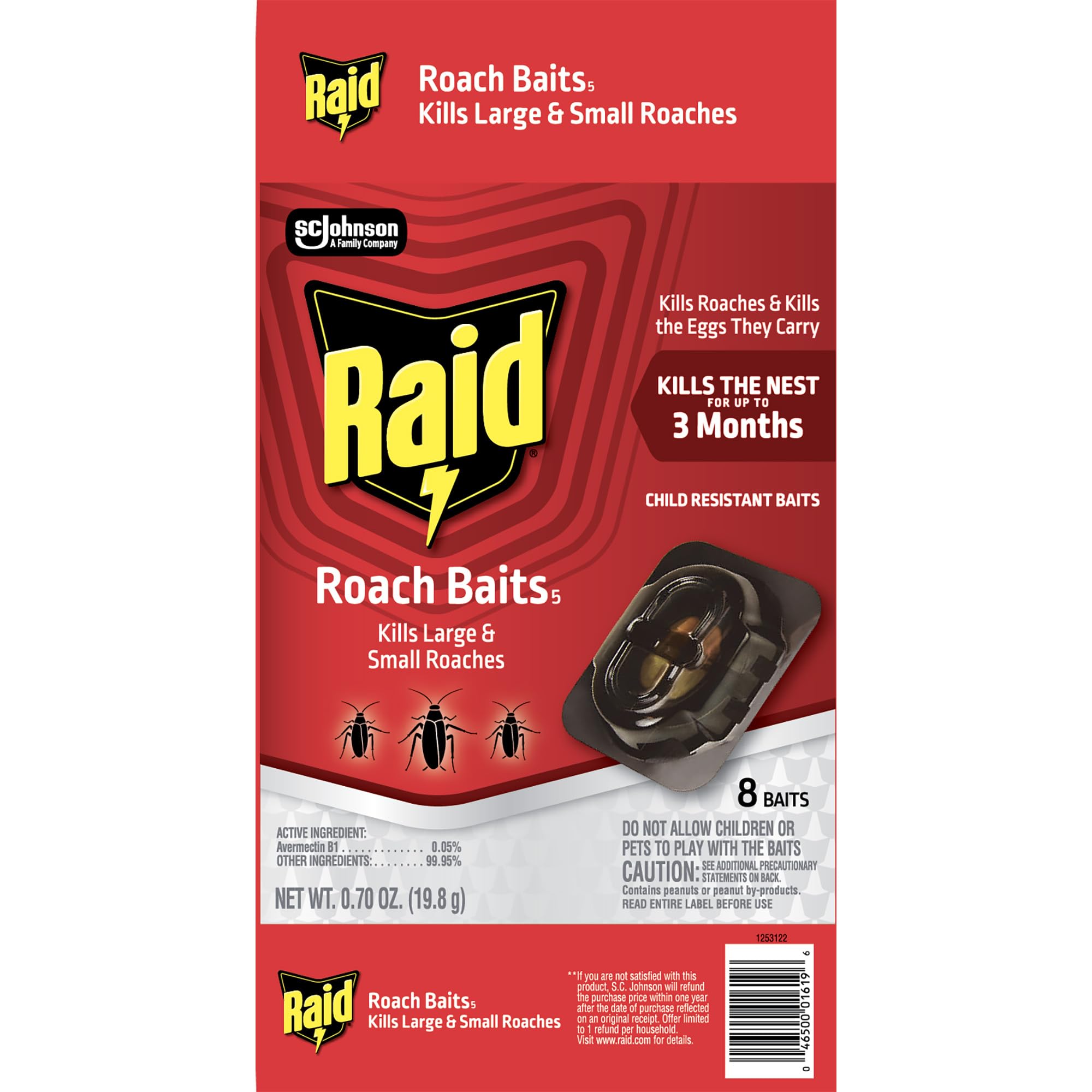 Raid Double Control Roach Bait - Kill Entire Nest -10