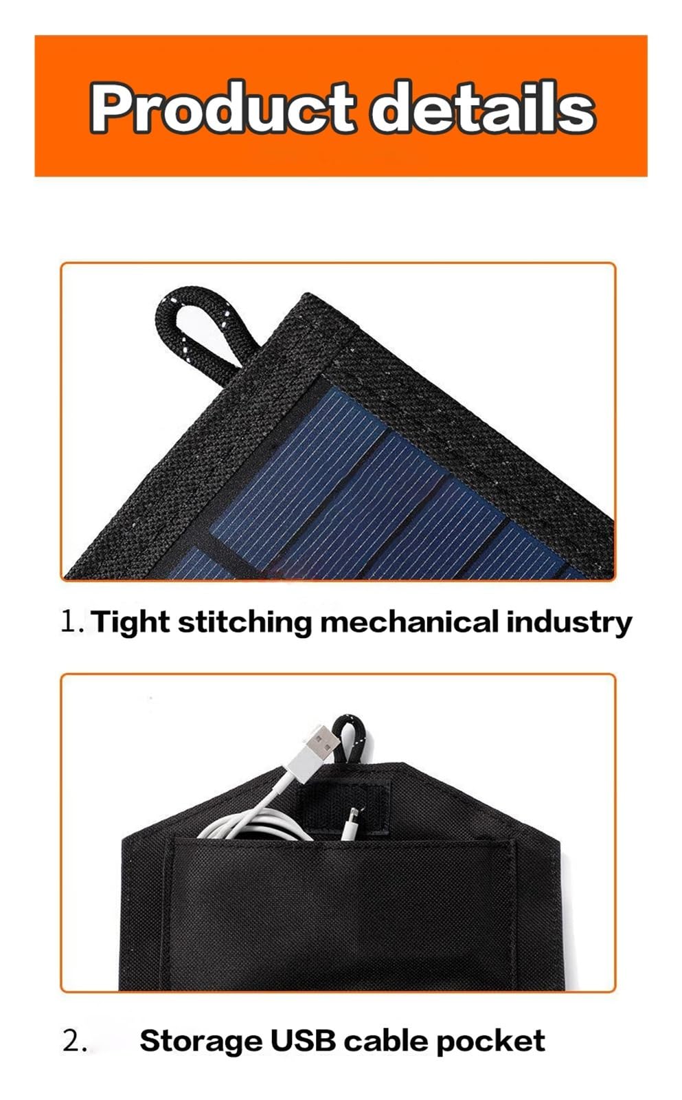 Pannello solare pieghevole 6 volte da 800 W Caricatore for pannelli solari portatili da 20 W/h Alimentatore mobile for pannello solare USB 5 V r