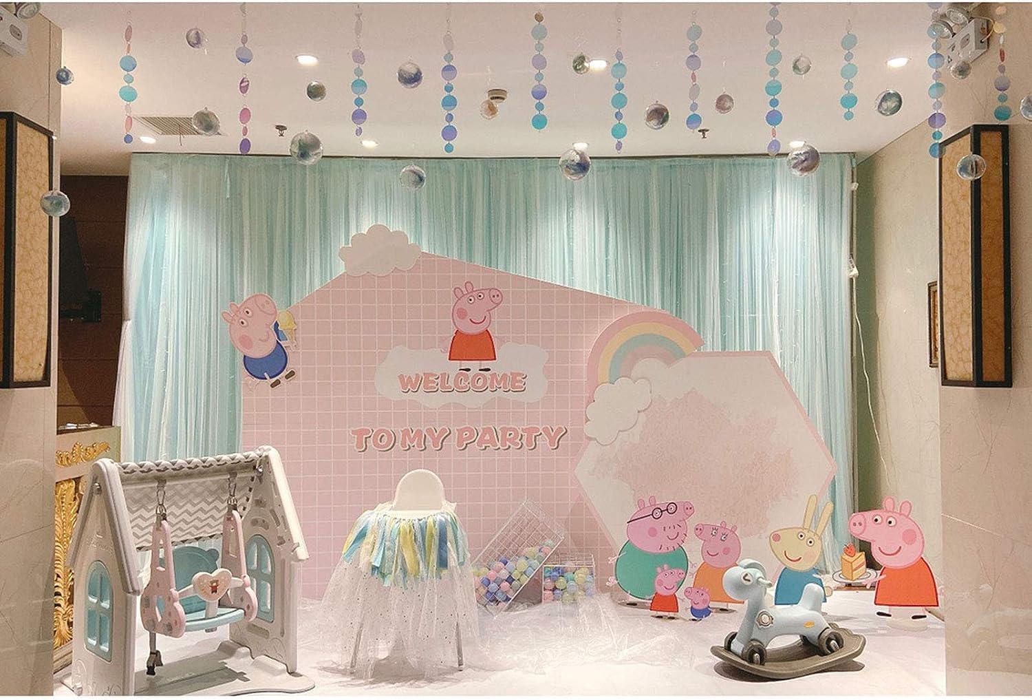 3x6m Hochzeit Party Backdrop Stand Pipe Kit Vorhang Rahmen,Geeignet für Hochzeit Geburtstag Babypart