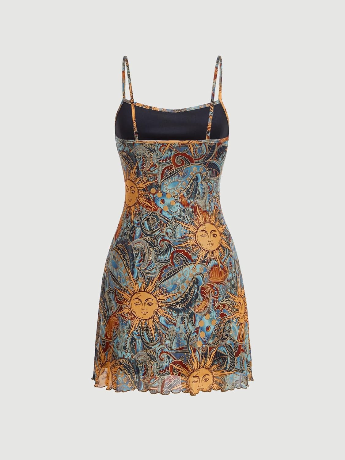 Milumia Women's Summer Mini Dress Vintage 90s Spaghetti Strap A Line Mesh Short Dresses Sun Dress - Image 3