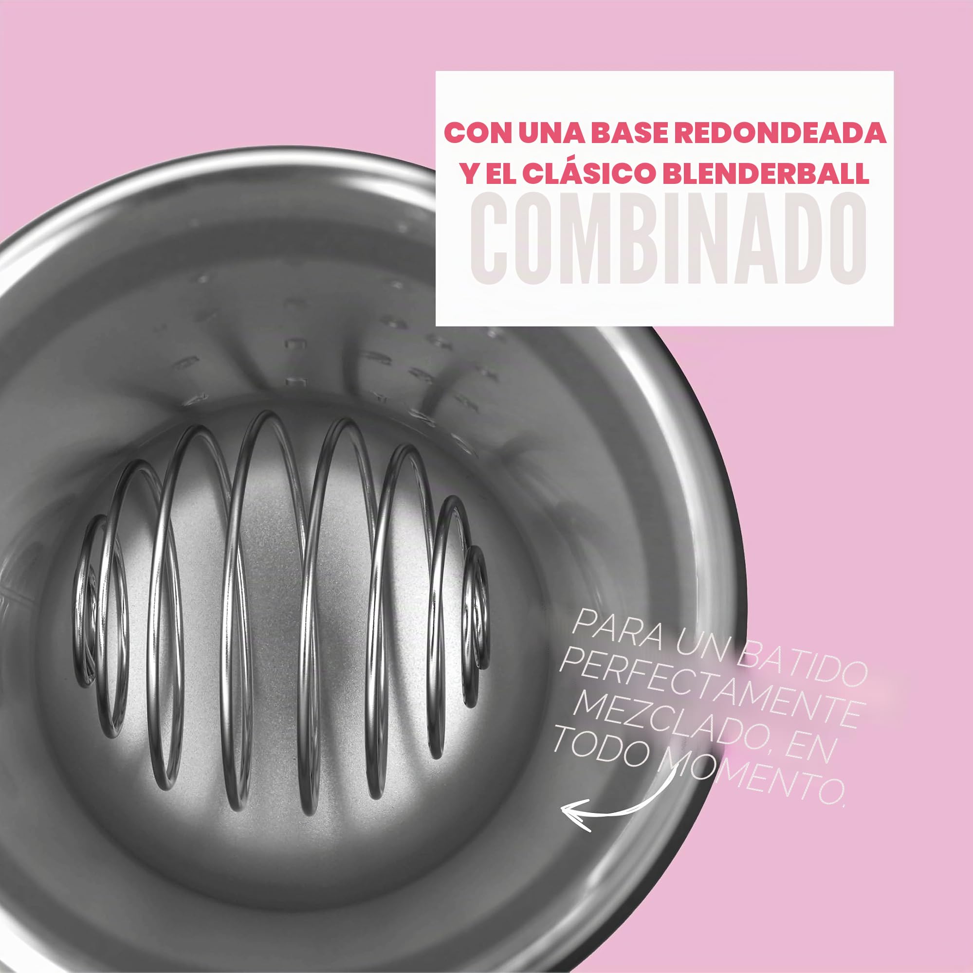BlenderBottle Strada Sleek Shaker Cup - Botella de agua aislada de acero inoxidable con batidor de alambre, 710 ml, flamenco degradado
