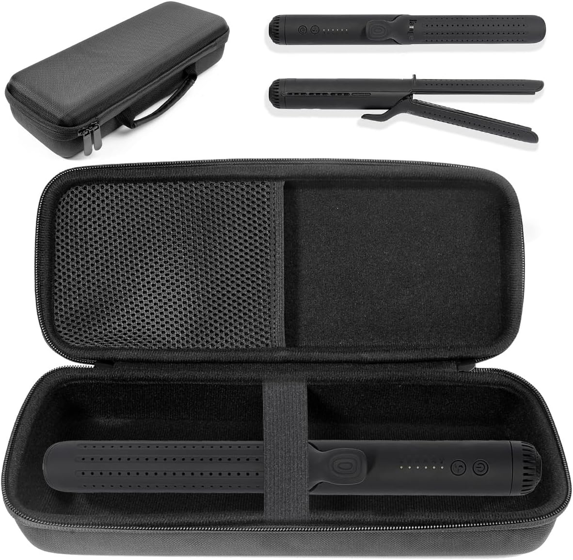 GETGEAR Hair Styler Case for L'ANGE HAIR Le Duo Grande 360° Airflow Styler | 2-in-1 Curling Wand & Titanium Flat Iron Professional Hair Straightener and Curler (Black)