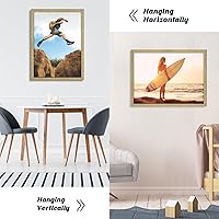 Vista 124 de Dark Brown 12x18 Frame Set of 3 - Rustic Woodgrain 12 x 18 Poster Frame with Plexiglass for Wall Gallery Display, 12x18 Picture Frame for Puzzles