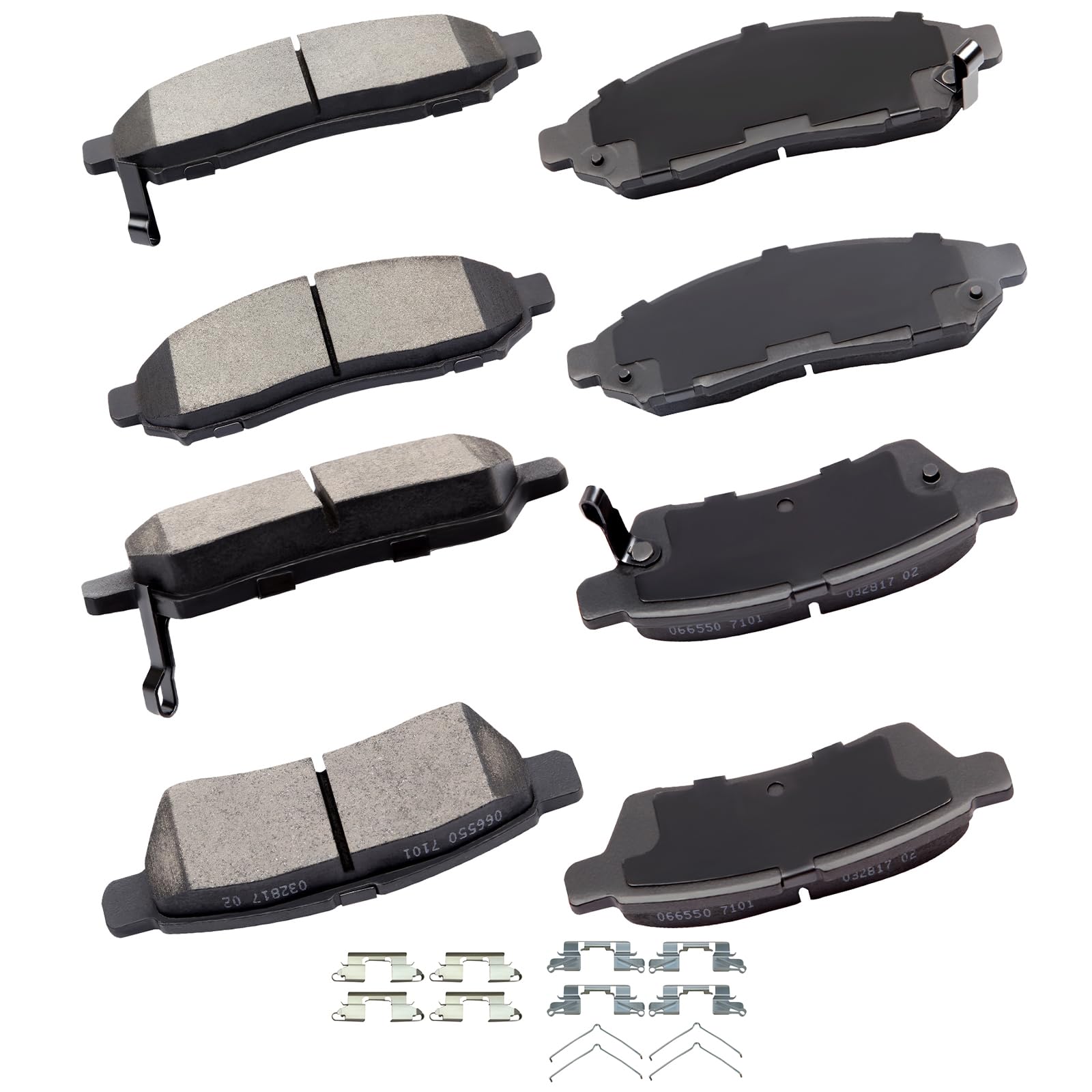 cciyu D1094 D1100 Front Rear Ceramic Brake Pads Kits 8pcs