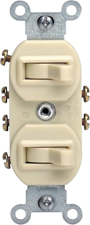 Leviton 15 Amp, 120/277 Volt, Duplex Style 3-Way / 3-Way AC Combination ...