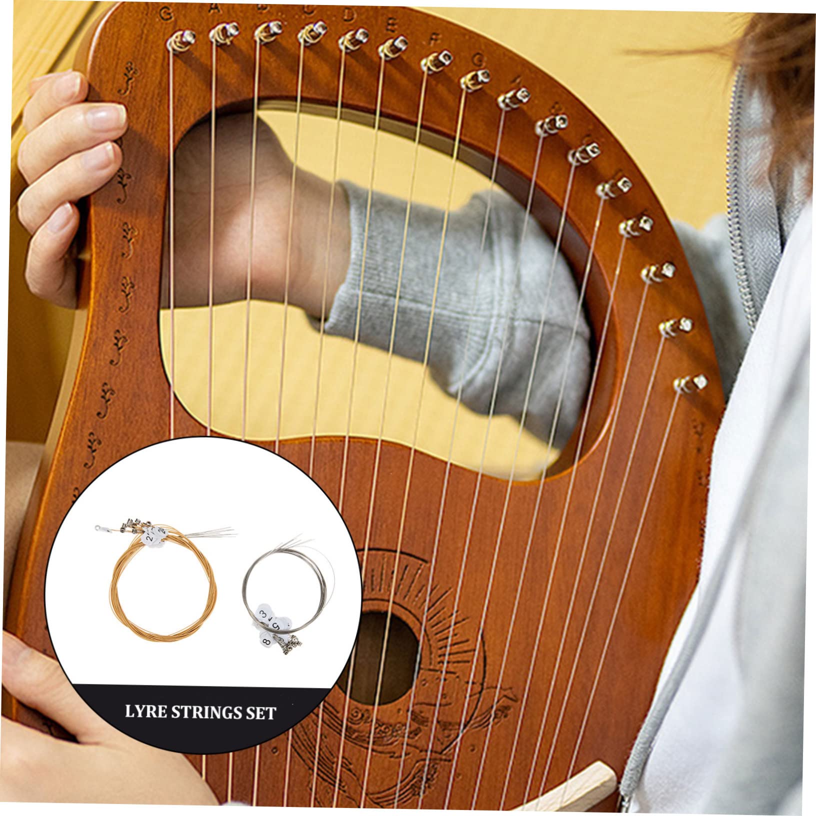 JOINPAYA Lyre Harp Strings 21/24 Lyre String Replacements Musical Instrument Strings