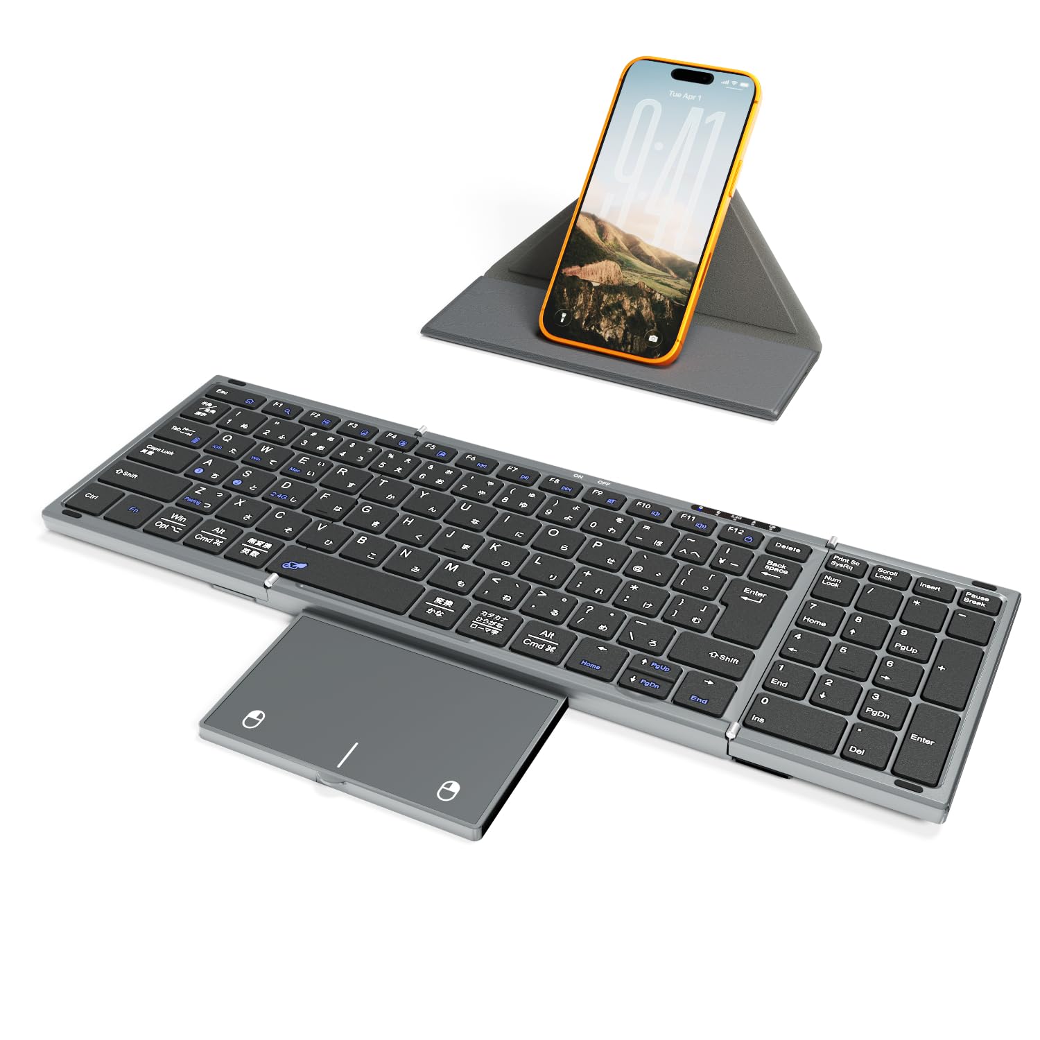【業界革新版】Ewin キーボード ワイヤレス 折りたたみ bluetoothと…