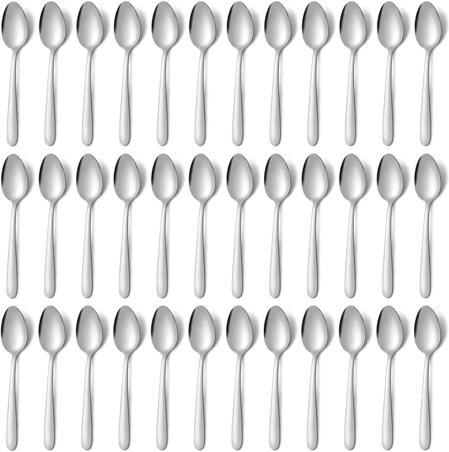 Pleafind 36Pcs Dinner Spoons Set, 7.4 inch Spoons Silverware