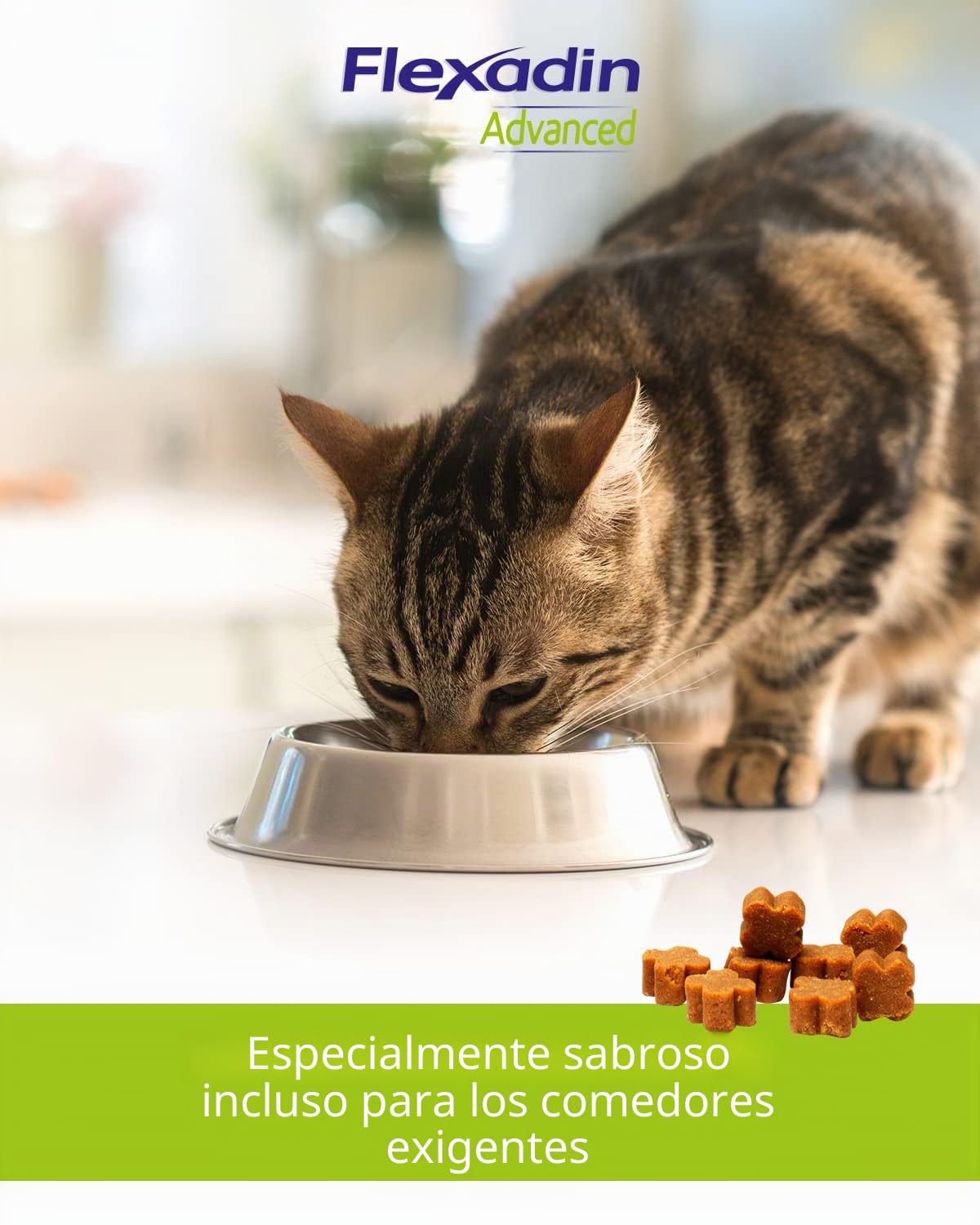 FLEXADIN ADVANCED® Gato |Enfoque innovador para la salud articular | Colágeno sin desnaturalizar tipo II – 60 golosinas articulares