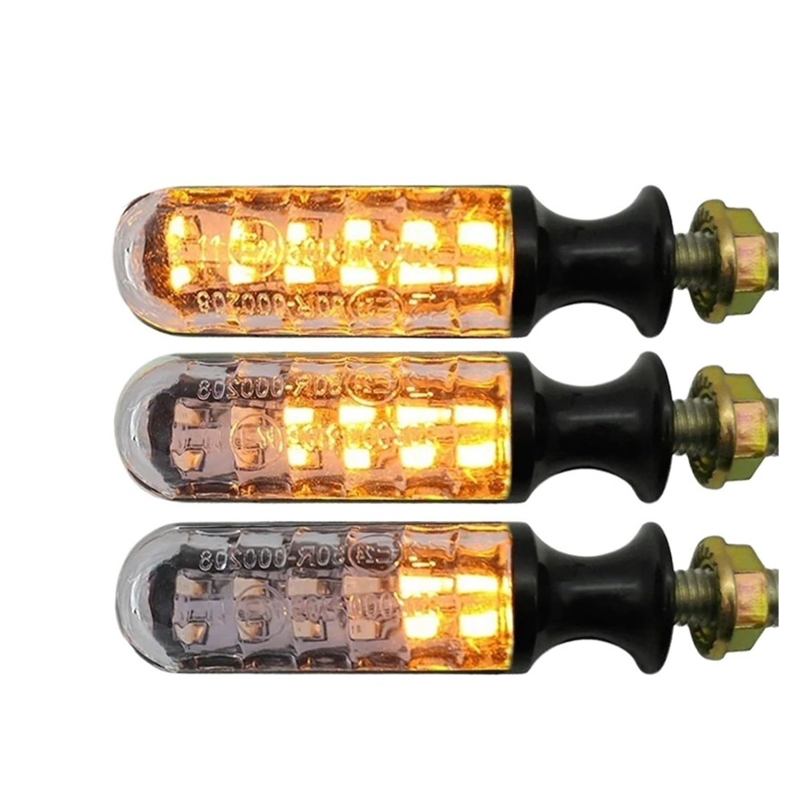 Indicatori Di Direzione A LED Per Moto E24 Lampeggiante Acqua Corrente Relè Incorporato Automatici A 12 indicatori moto(4pcs)