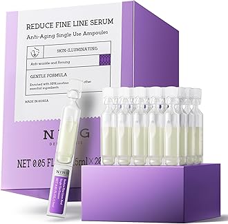 Peptides Serum for Face with Retinol, Niacinamide, Panthenol, VC-IP - Anti-Aging Ampoules for Wrinkles Dark Spot&Reduce Fine Line - Single-Use Vials|Korean Skin Care 0.05 fl.oz x 20ex