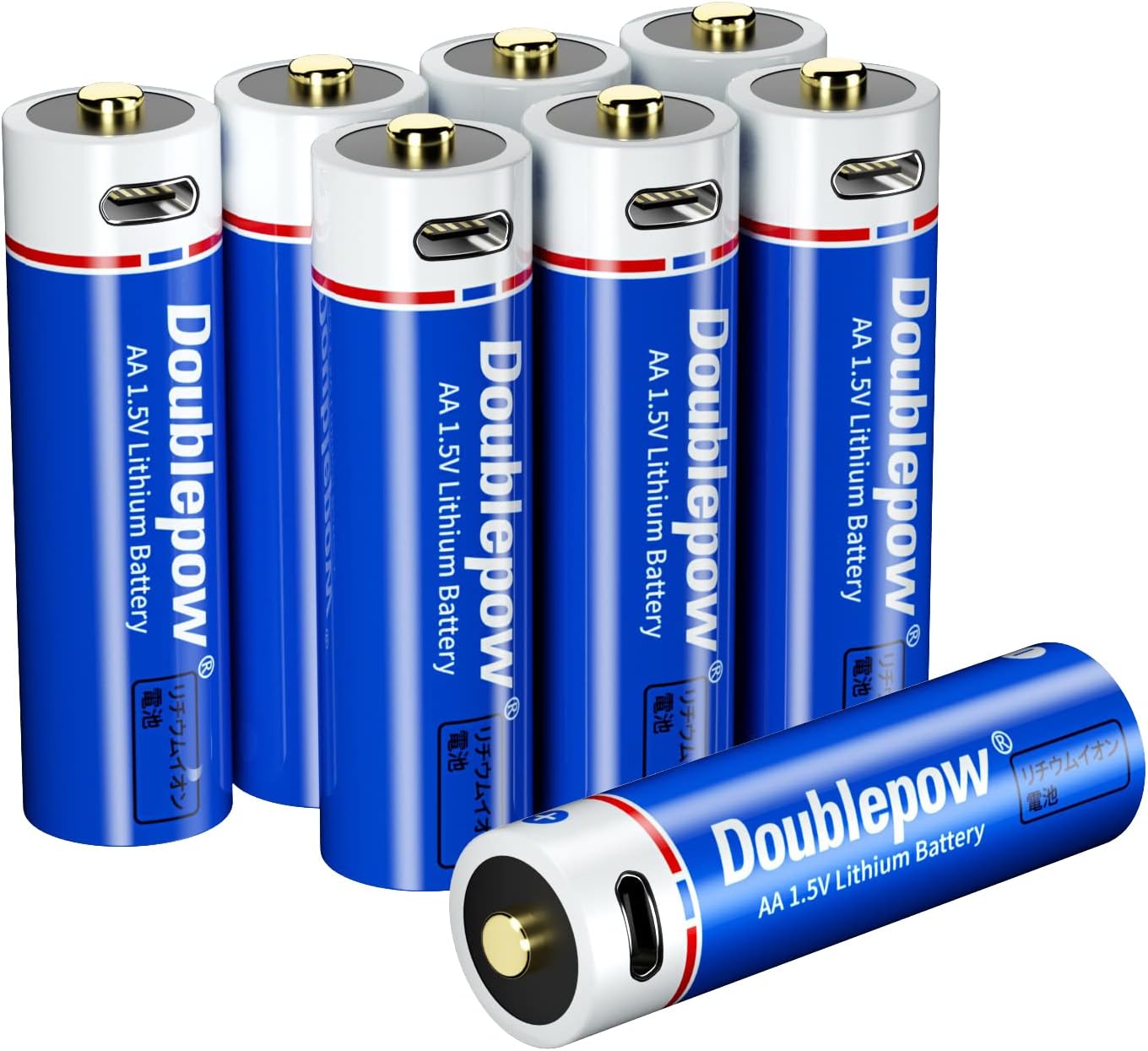 Doublepow AA Batteries,Rechargeable AA Lithium Batteries