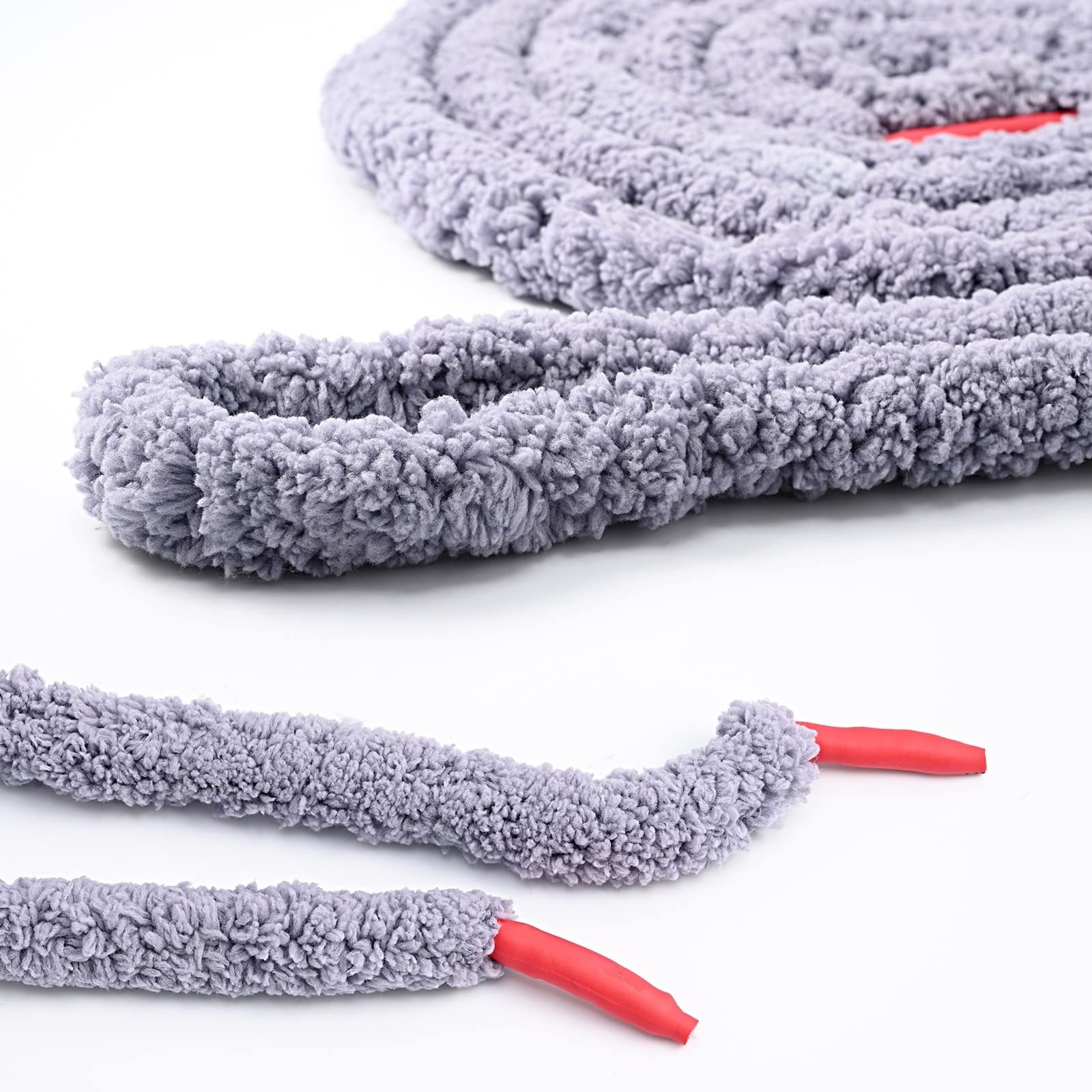 TRUSTTWO Accesorios de Lavado de Autos 300 cm Agua Absorbente Microfibra Cuerda de Parabrisas Tela Secado Tela Fuerte Paño de Absorbencia de Agua The Grey