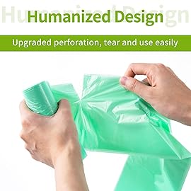 Kitchen Trash Bags 13 Gallon: Biodegradable Tall Kitchen Garbage Bags Strong Unscented Recycling Bags for Home/Office (Green, 80 Counts)