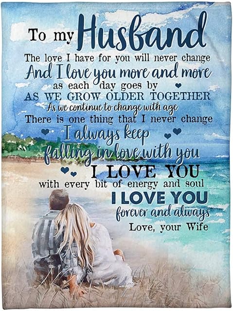 zoke Fleece Blanket, Baby Blanket, to My Husband Fleece Blanket from Your Names Gift for Mothers Day, Christmas, Christmas (40" X 50")