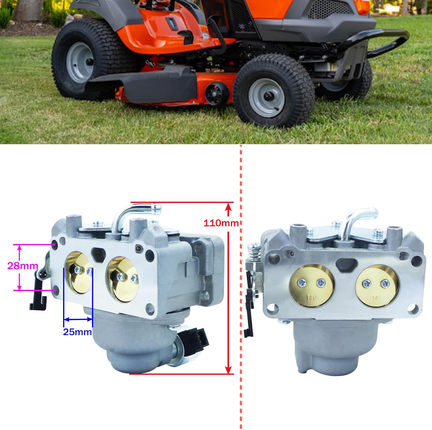 15004-7024 Carburetor Replaces for Kawasaki 15004-0763 15003-7115 15004-1010 15004-0866 15004-0940 15004-0941 15004-0865 Fits for FH641V FH661V FH680V FH721V FX850V with Oil Filter Fuel Pump