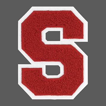 FANCIBAND 6 Inch Red Iron On Letters Varsity Letter Patches