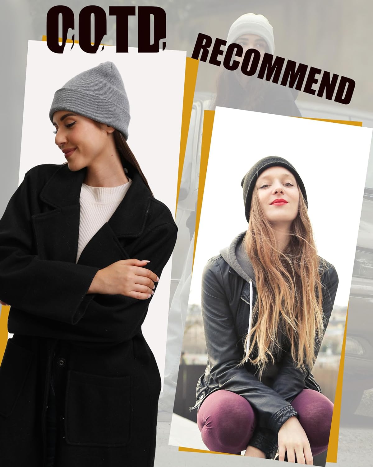 100% Cotton Beanie Hat- Unisex Ultra Soft Winter Warm Stretch Knit Cuffed Hats Fisherman Beanies Skull Cap - Image 5