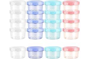 16-Pack Reusable Condiment Containers for Bariatric Snacks