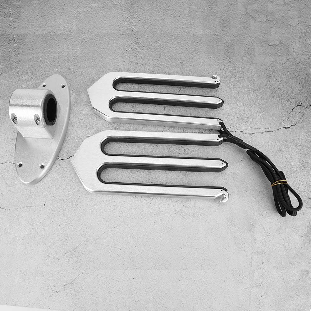 Aramox CNC Aluminium Wakeboard Fork Rack Wiredrawing Wakeboard Surfboard Fork Support Set Wakeboard Tower Rack Kneeboard Tower Rack Support de Bateau pour Bateau Yacht