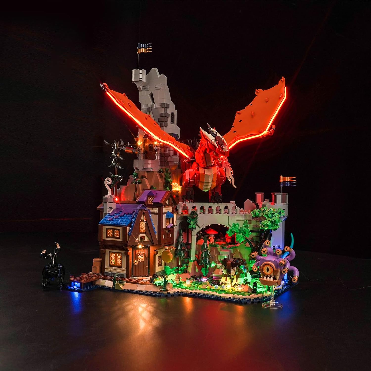 BrickBling LED Light Compatible with Lego Dungeons and Dragons: Red Dragon's Tale, Compatible with Lego 21348 (Bricks Not Included)