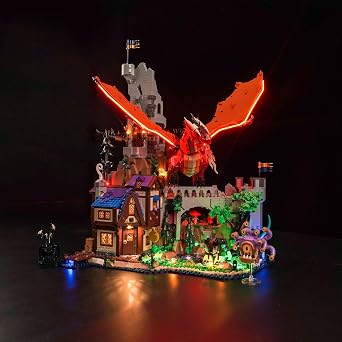Light Compatible with Lego Dungeons and Dragons Red Dragons Tale