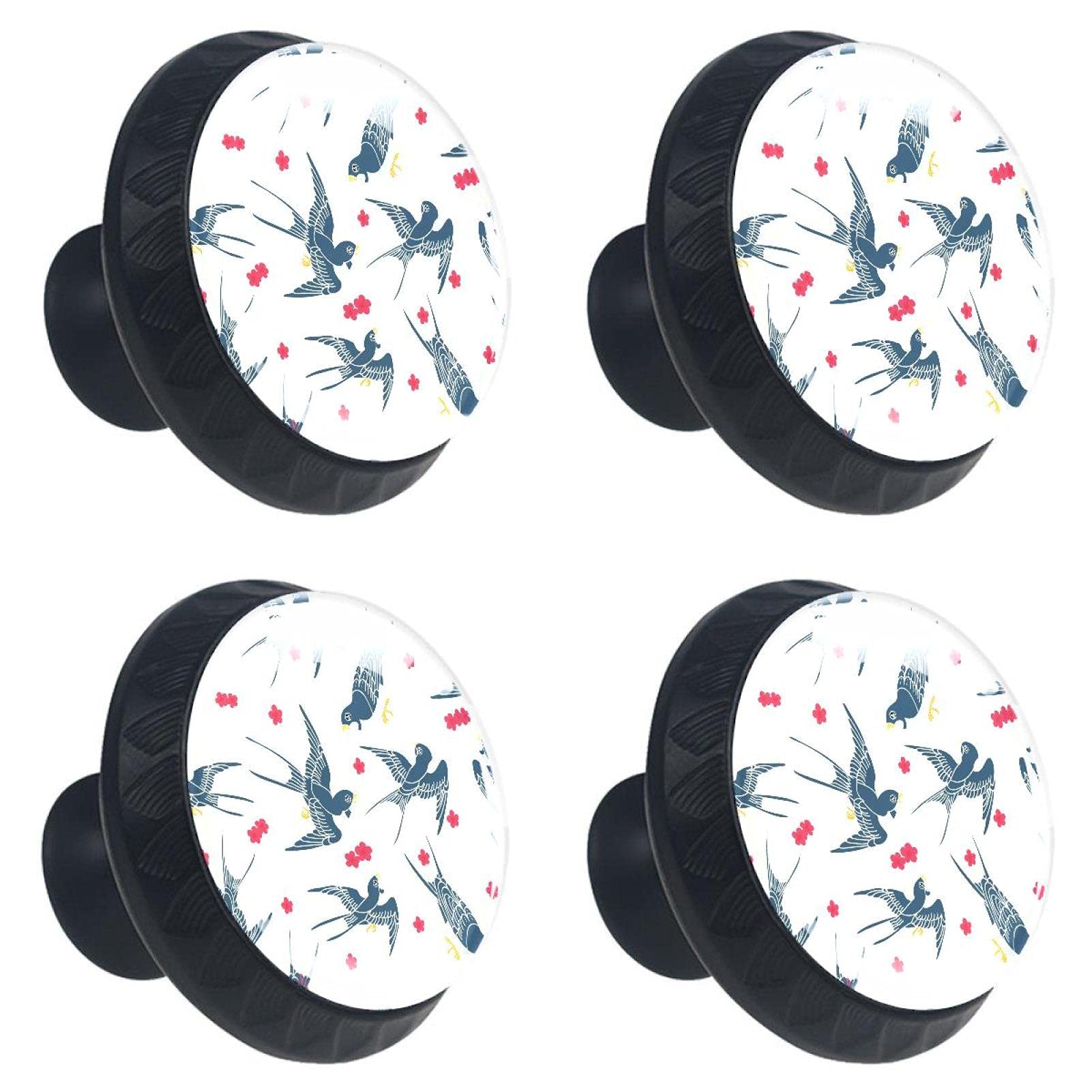 Boutons de meuble hirondelle en verre multicolore haut de gamme