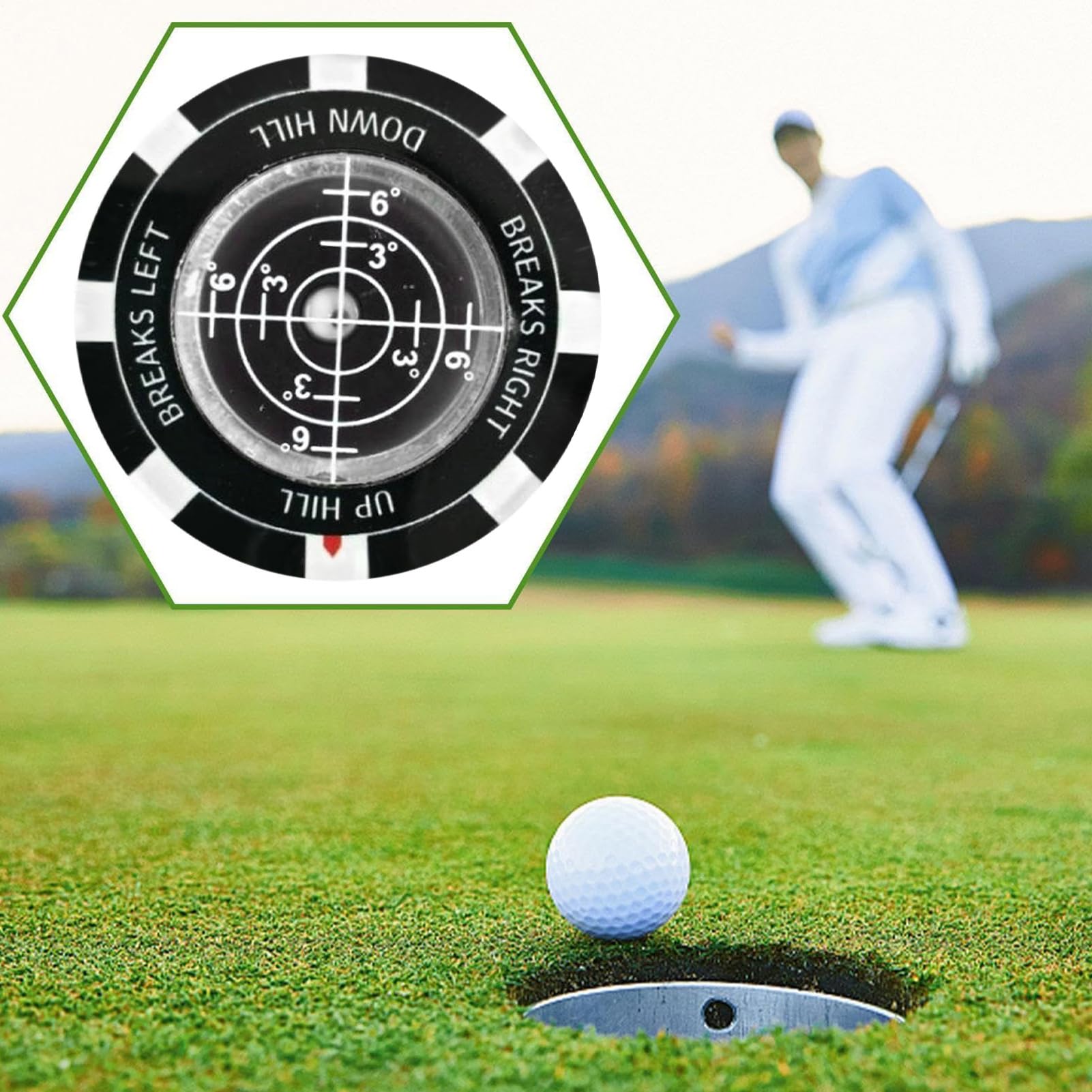 Green Reader Double Sided Level Golf Reading Aid Training Accessory for Golfers