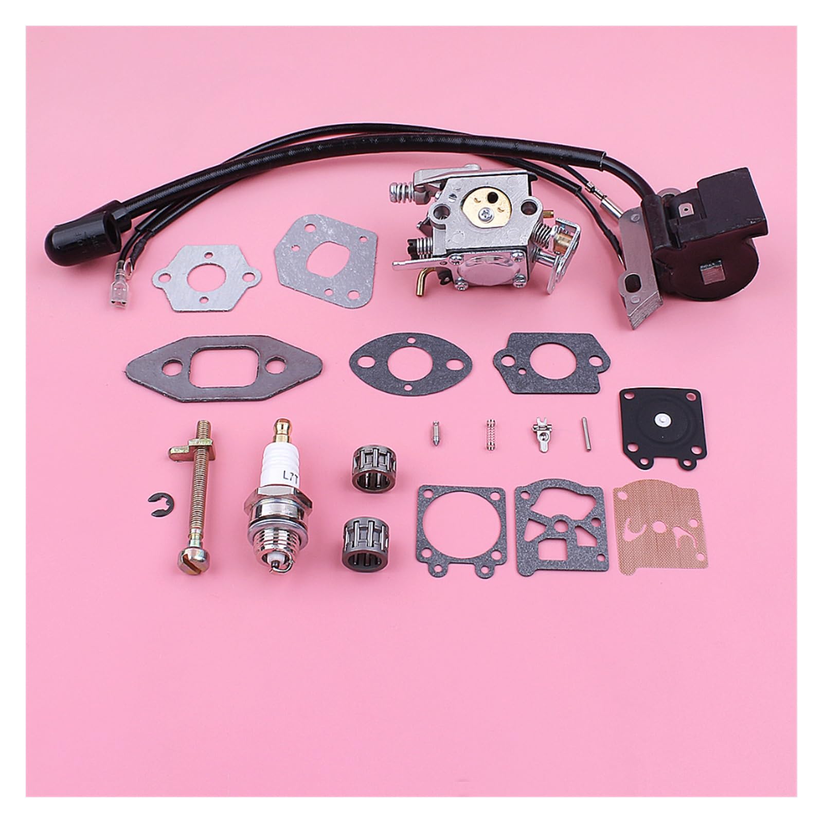 Bobina di accensione Carburatore for Partner 350 351 370 Tendicatena Tendicatena Carb Guarnizione Kit di Riparazione Motosega di Ricambio Parte di Ricambio
