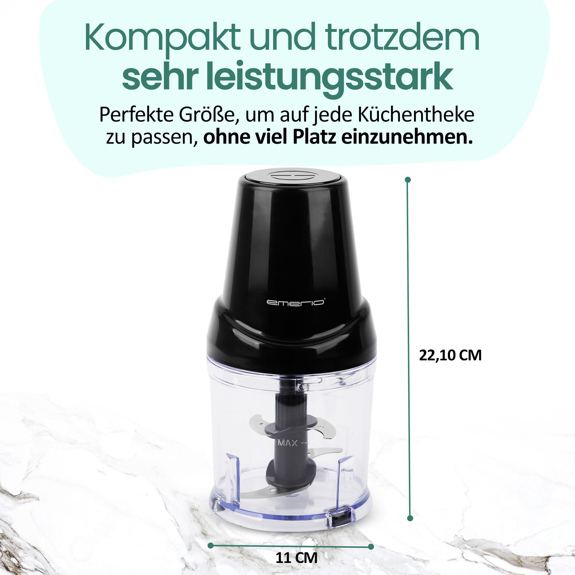 Emerio Universal Zerkleinerer MC-132890 Fassungsverm 500 ml