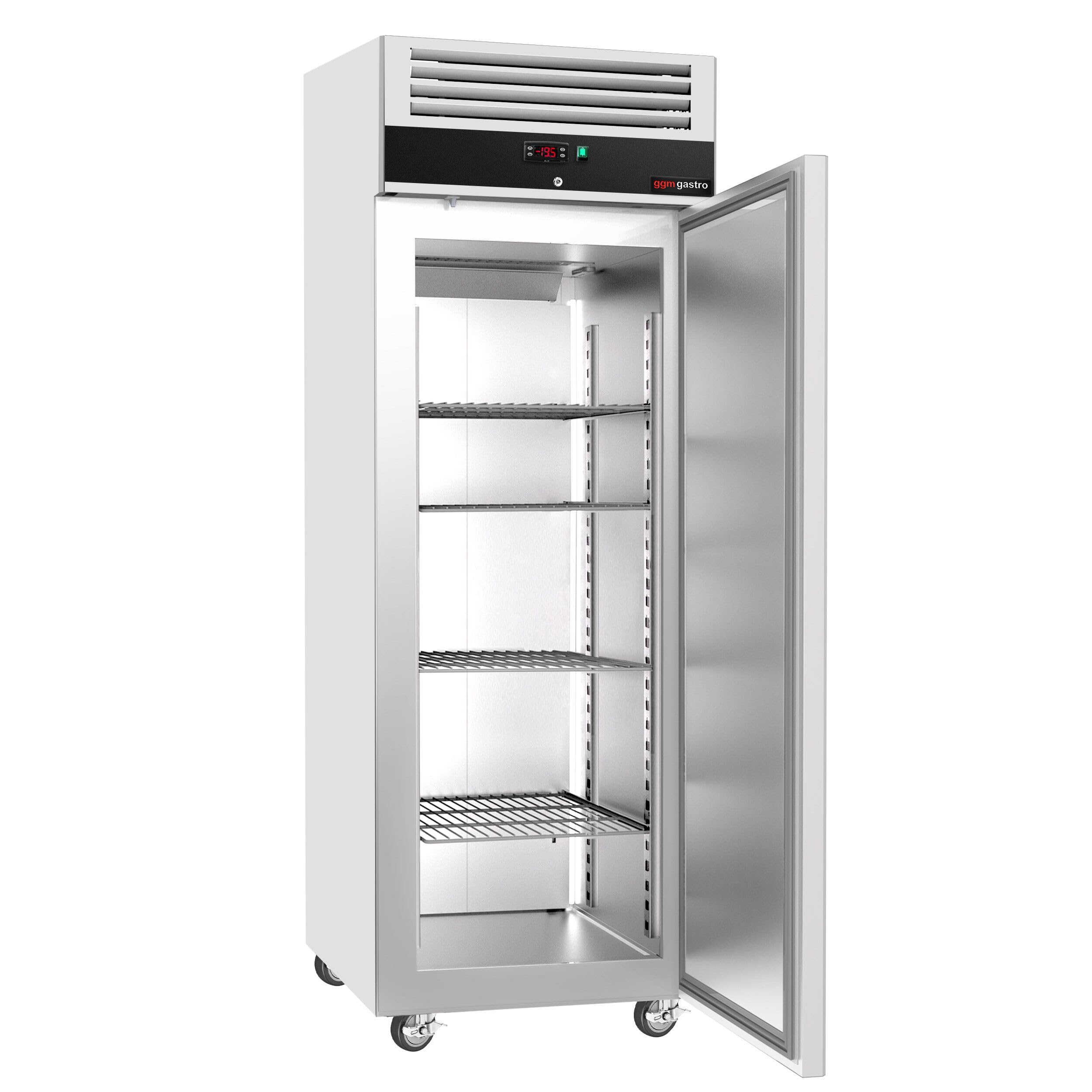 GGM Gastro Tiefkühlschrank ECO 400 L | Ideal für den Dauereinsatz, hygienisch durch Edelstahl, einfache Reinigung, abschließbar, flexibel positionierbar