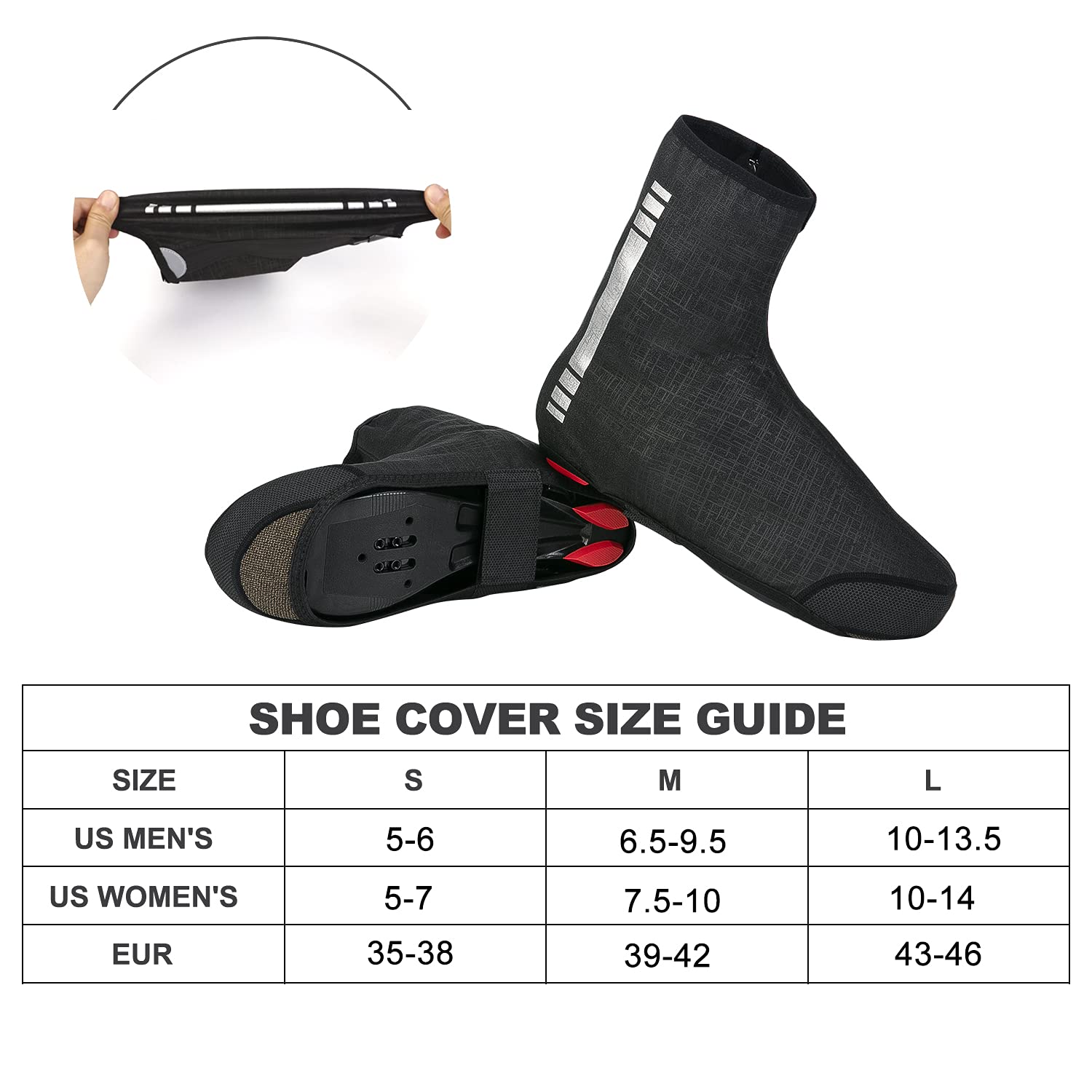 Copriscarpe Ciclismo Termico Invernale Universale Impermeabile Elastico Ideale per Ciclismo Invernale Riflettente Universale Ultra-Leggero Unisex