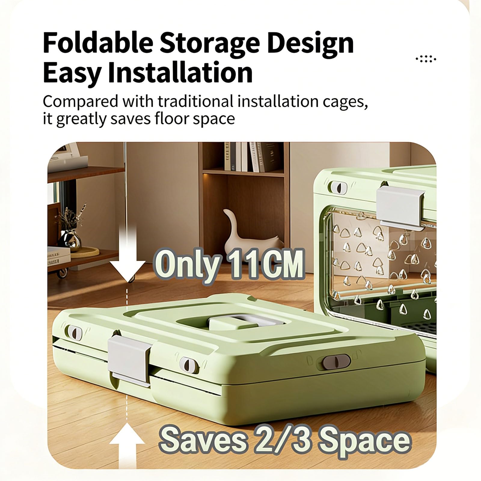 Transportador de animales pequeños visible con función de configuración rápida, ideal para viajes y viajes