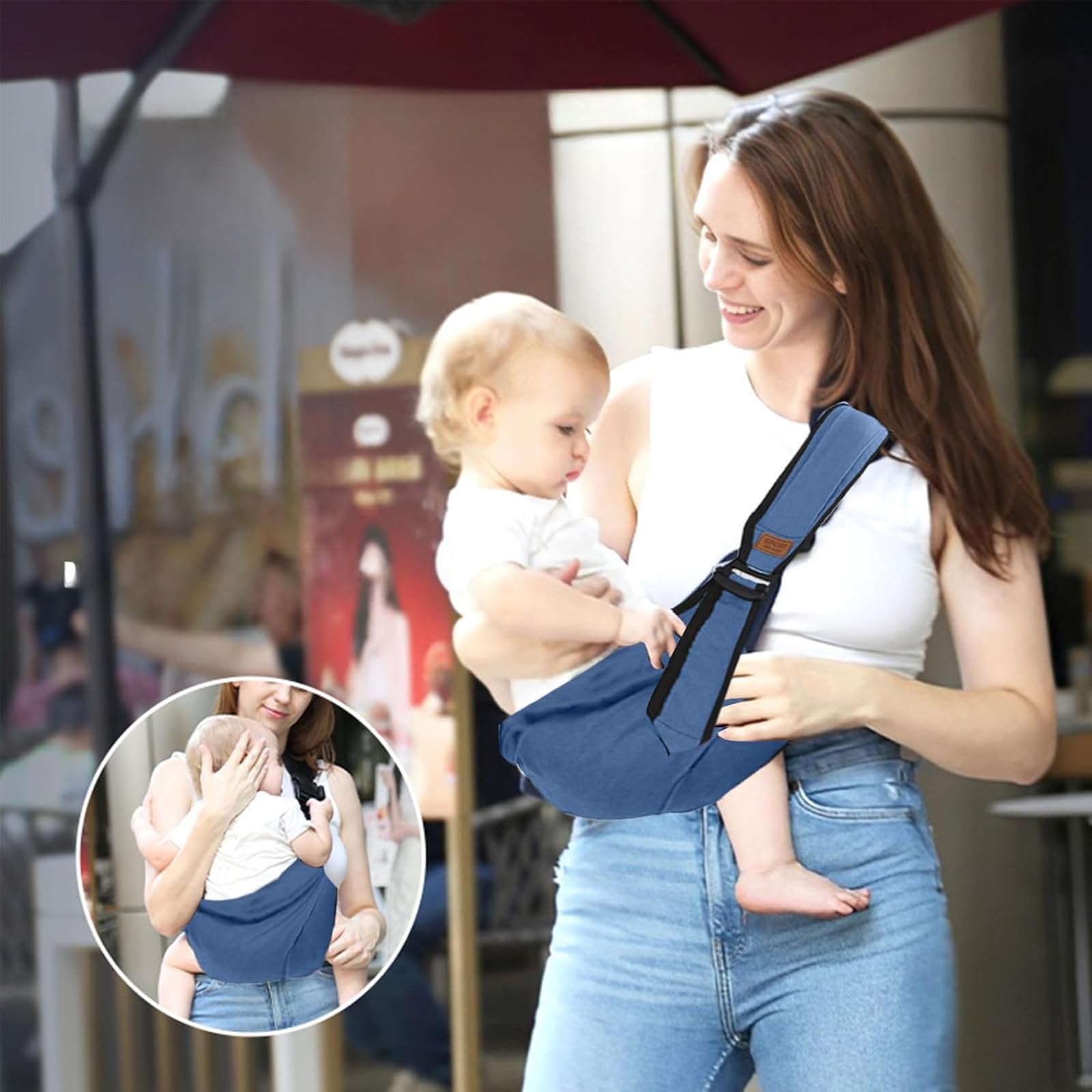 Fascia Porta Bebè Elastica - Marsupio Neonato Regolabile E Traspirante - Foto 3