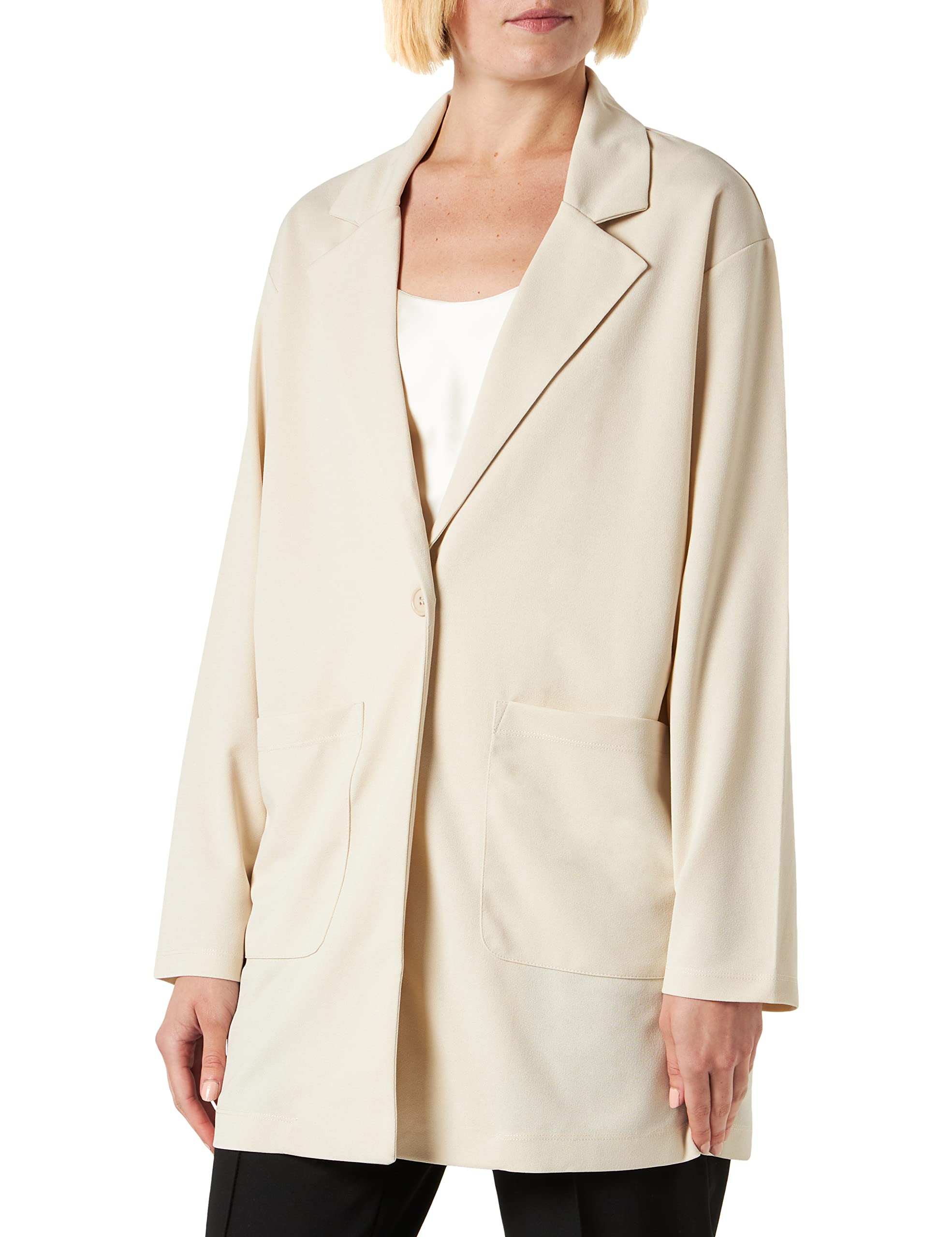 SOYACONCEPT Women's SC-SIHAM 45 Women's Casual Blazer, Sand, Medium, Sand, 12