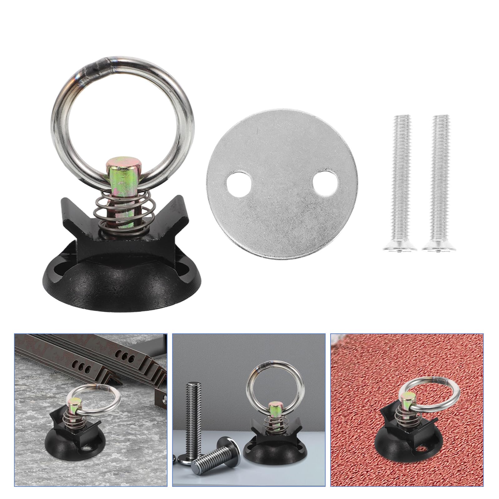 Mipcase Kit de 4 Puntos de Anclaje Acero Inoxidable y Aleación de Aluminio Redondos para Amarre Fijación Segura y Fácil Instalación, Adecuado para Equipaje en Vehículos y Bicicletas