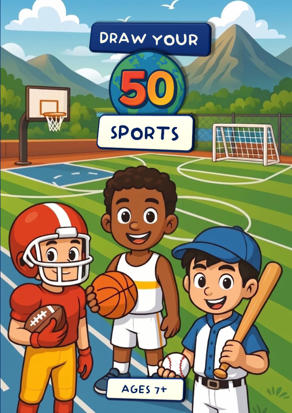 Draw Your 50 Sports: Creative Drawing Prompts for Kids: Fun and Educational Sports Drawing Prompts with Facts – Imagination and Creativity Activity Book for Kids Ages 7–12