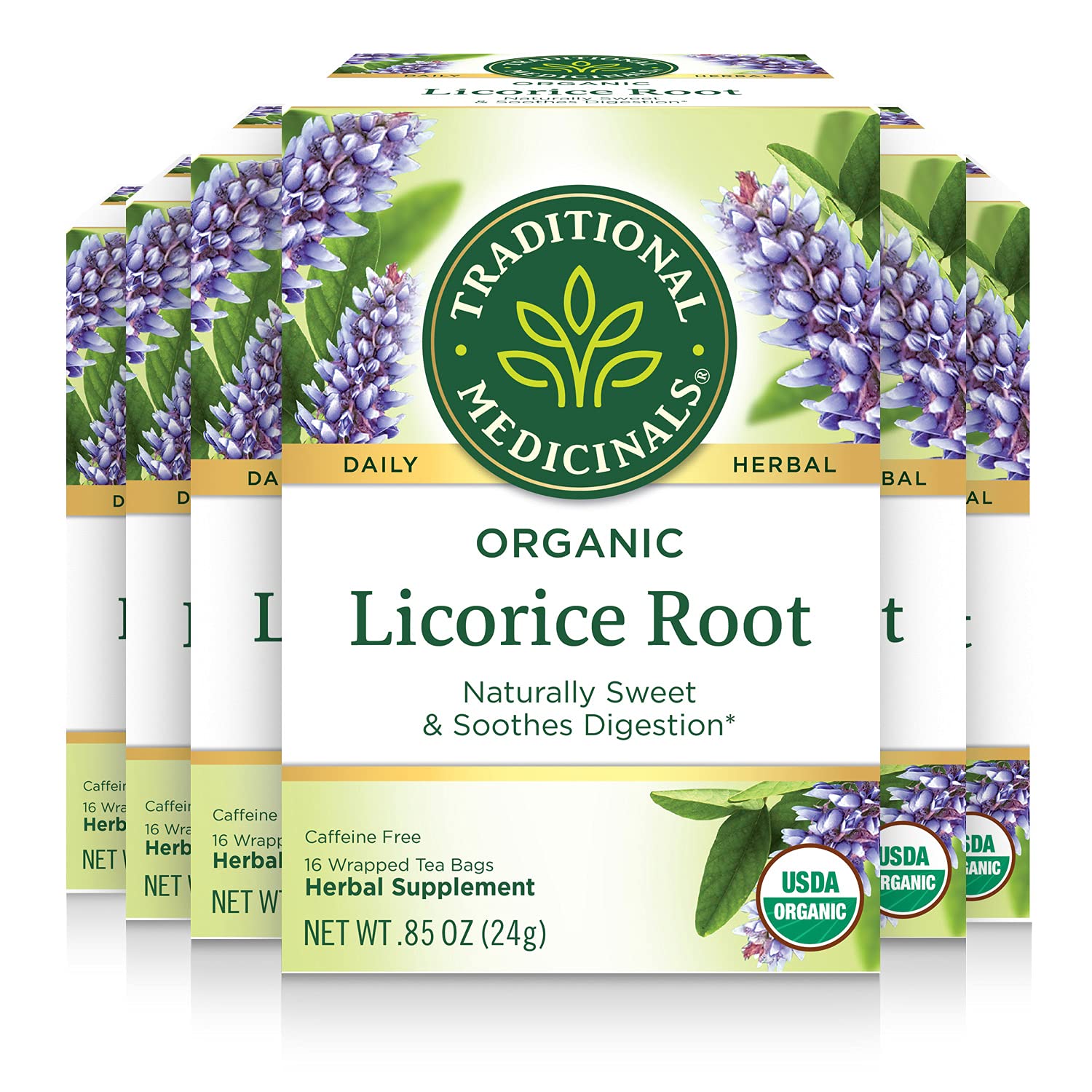 Traditional Medicinals Organic Licorice Root Herbal Tea (6 Pack