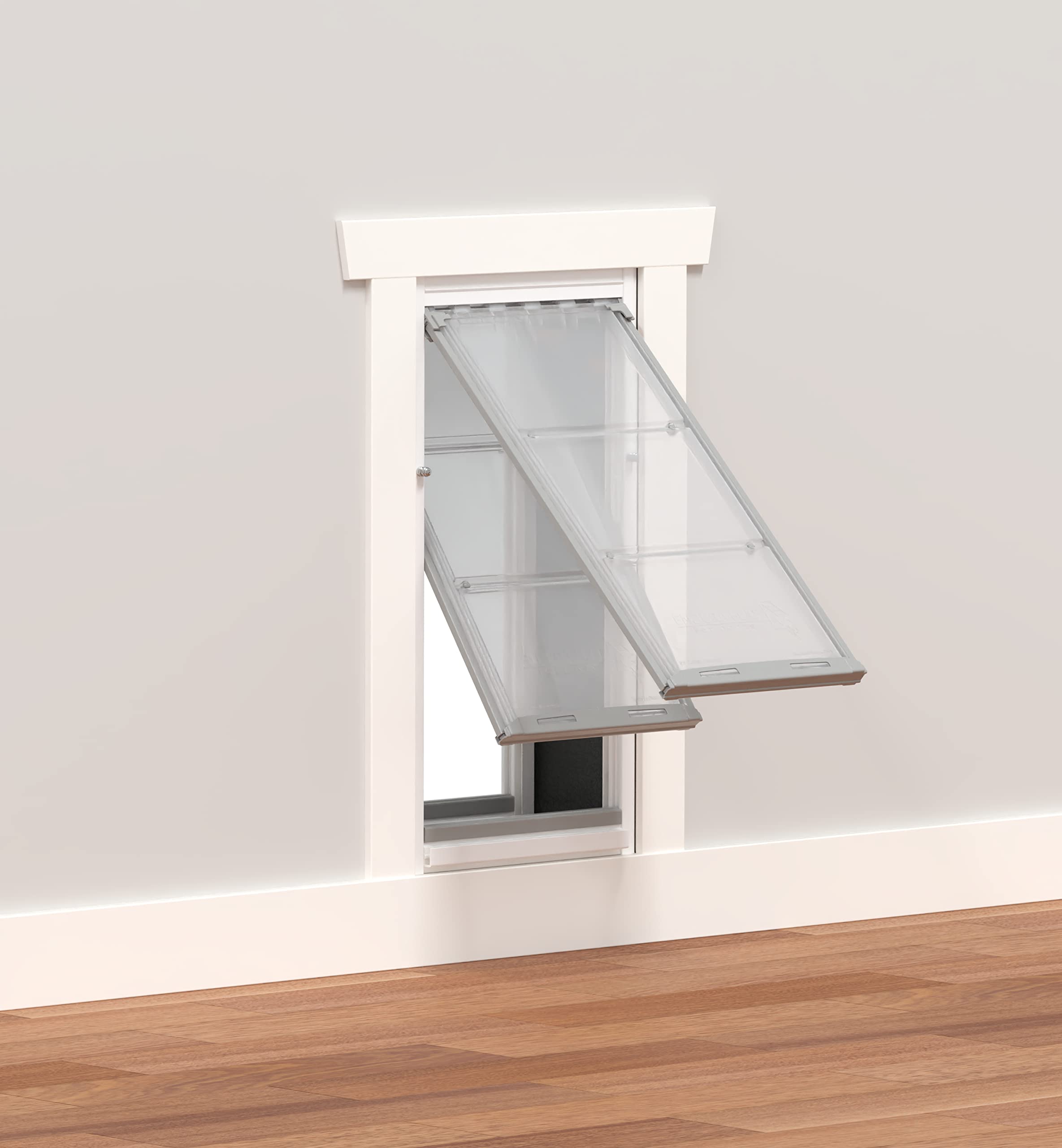 Endura FlapPet Door Designer Pro for Walls Double Flap in White | Flush-Mount, Customizable, Energy-Efficient, Secure, Easy Installation for DIY and New Construction