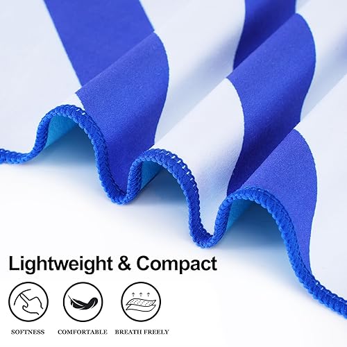 Miniatura 4 de Toalla de playa de microfibra para la piscina, no se pega la arena, secado rápido, superabsorbente.