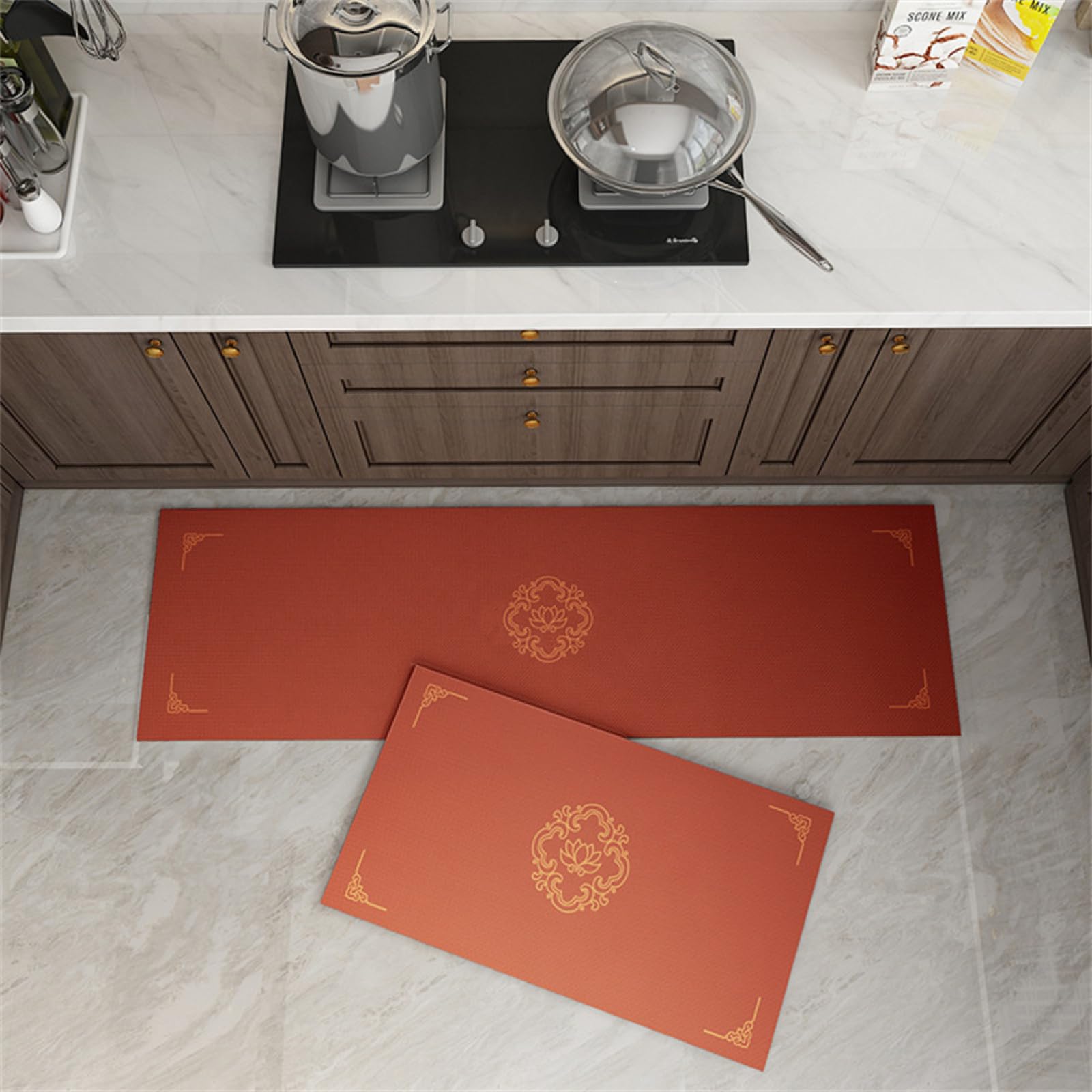 Tapis de cuisine devant evier anti-glisse et lavable pour sol propre