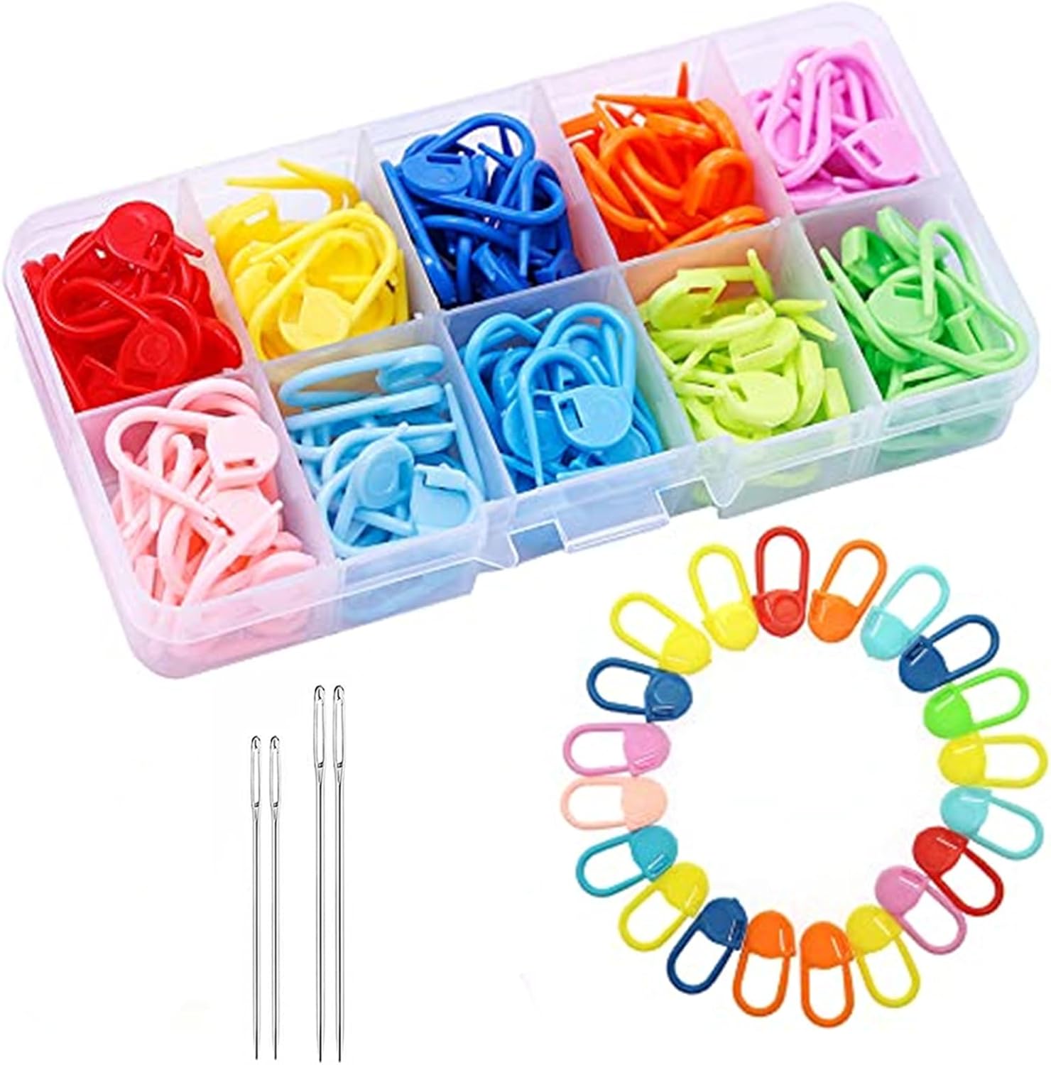 120 Pieces Colorful Knitting Crochet Locking Stitch Markers, Locking