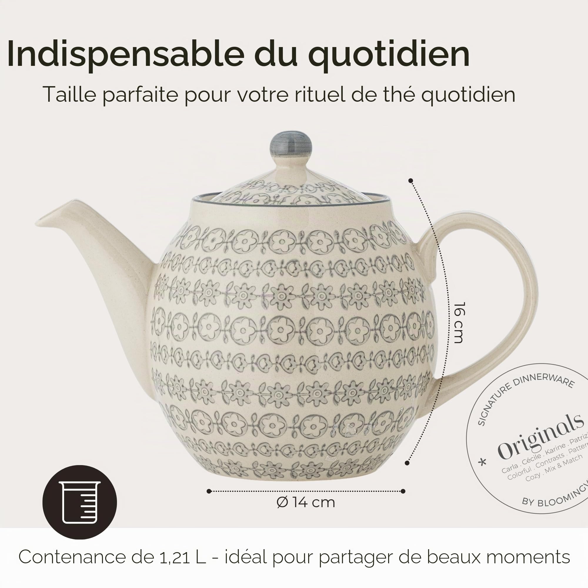 Bloomingville Karine Théière en céramique 24 cm