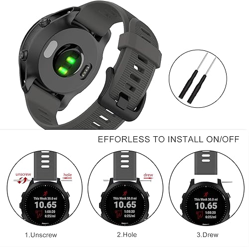 Miniatura 19 de ISABAKE Correa para Garmin Forerunner 935/Forerunner 945/955/965/Forerunner 745, compatible con Fenix 5/Fenix 5plus/ Fenix 6/Fenix 6 Pro/Approach