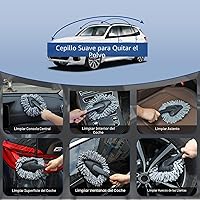 Vista 3 de Fitosy Kit de cepillo de limpieza de polvo para interior de coche, putty de silicona suave para ventilaciones del salpicadero, cepillos de detalle