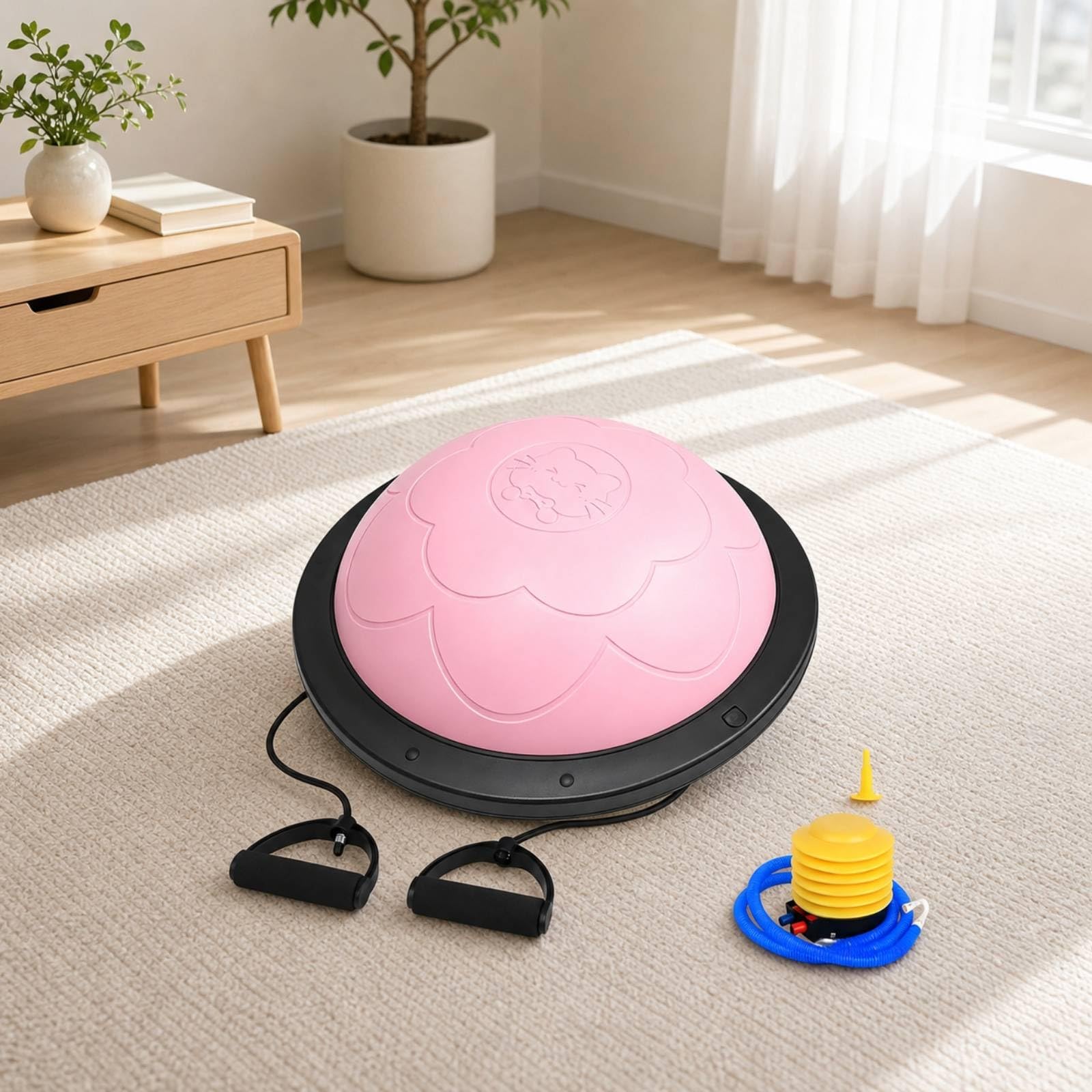 Amagogo Palla di Equilibrio per Bambini Cupola di Equilibrio Mezza Sfera Piattaforma Fitness con Elastici E Superficie Testurizzata Rinforzo Muscolare E