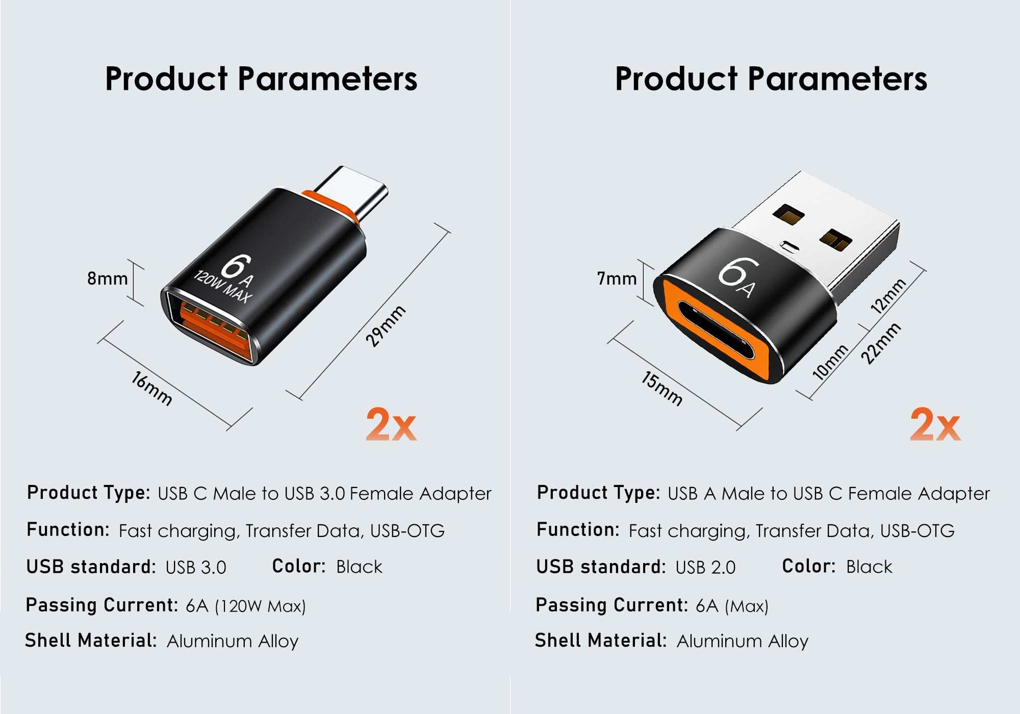 Adattatore USB a USB C 4 Pezzi, Adattatore USB Tipo C a USB3.0, Compatibile con MacBook, iPhone 17/16/15, iPad, Samsung Galaxy S25 S24 S23 A56 A16 A36, Telefoni, Tablet, PC