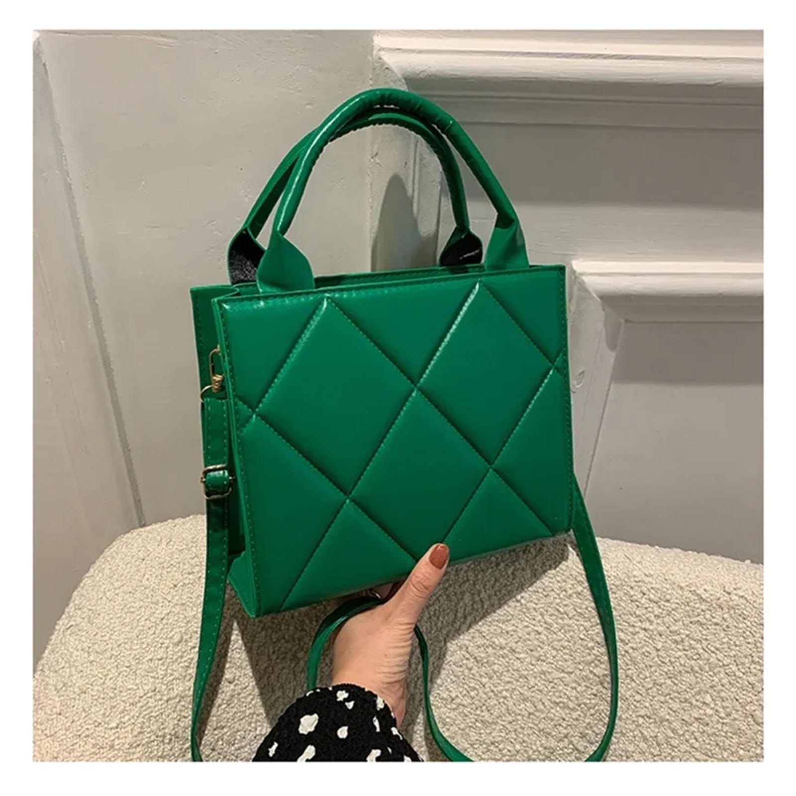 Bandolera de Cuero for Mujer, Bolso Cruzado con Solapa, Bolso de Compras Simple for Mujer, Bolso de Mano Adecuado para Viajar, Fiesta, Trabajo(Type3)