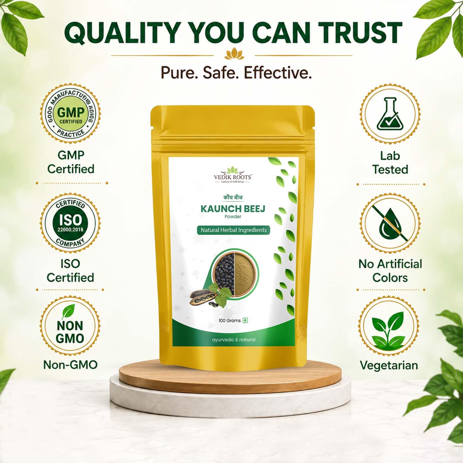 Kaunch Beej Powder – Natural Ayurvedic Herb for Daily Wellness | 100% Pure & Vegan 100g(Pack of 1) — Amazon image 7